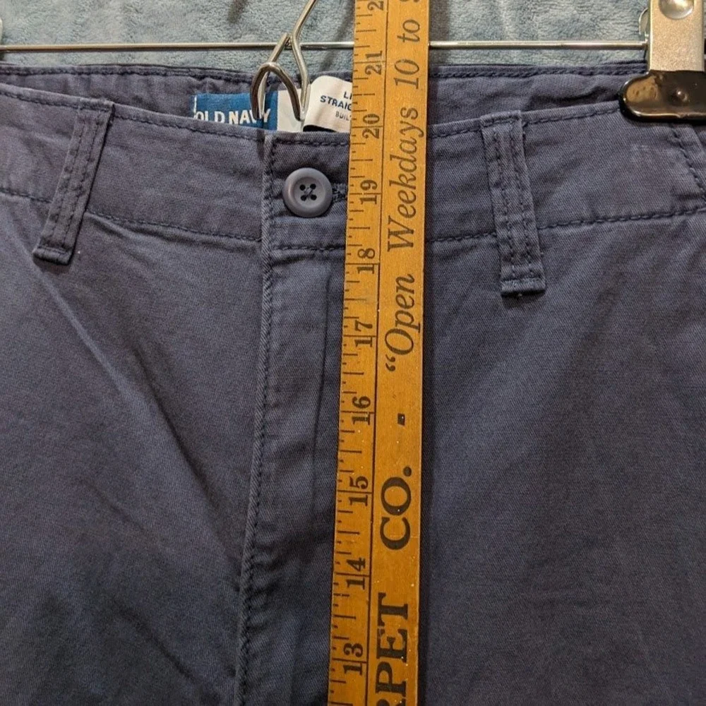 Old Navy Mens Lived-In Straight‎ Cargo Shorts Size 32 Navy Blue Cotton Twill NWT